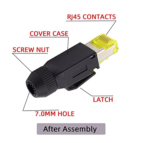 Cablecc 2pcs/lot STP UTP Protection Cat6 RJ45 8P8C Plug Mounting Crimp Type for Industrial Networks Ethernet Patch Cable - Image 3