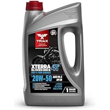 TRIAX XTerra 4T 20W-50 V-TWIN Full Synthetic Engine Oil | Exceeds JASO MA2 & API SL/SM/SN | True All Season 1 Gallon