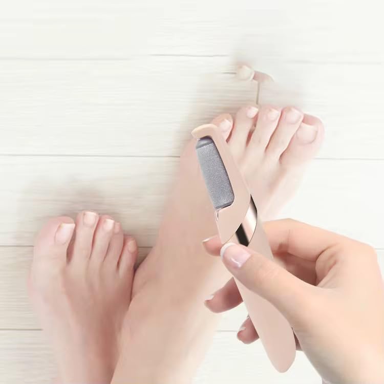 Râpe électrique pieds rechargeable rose avec deux rouleaux interchangeables - 5