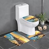 El tamaño de cada pieza, cada juego de accesorios incluye una alfombrilla rectangular (15.7 x 23.8 pulgadas), una alfombrilla en forma de U (19.7 x 15.7 pulgadas de largo) y una cubierta en forma de O (13.8 x 17.7 pulgadas)