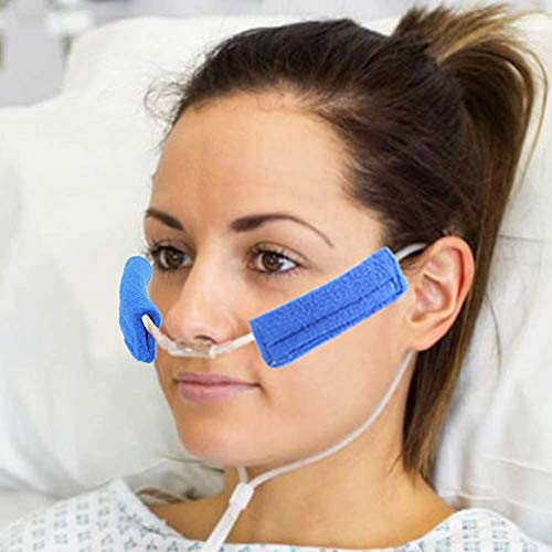 pinklilycare 1 Pair Soft Nasal Oxygen Covers for Oxygen Users to Protect Your Face from The Cannula Tube Prevent Indentations Irritated Cheek Skin