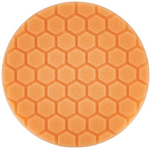 Chemical Guys - BUFX_102HEX6 BUFX_102_HEX6 Hex-Logic Medium-Heavy Cutting Pad, Orange (6.5 Inch Pad made for 6 Inch backing plates)