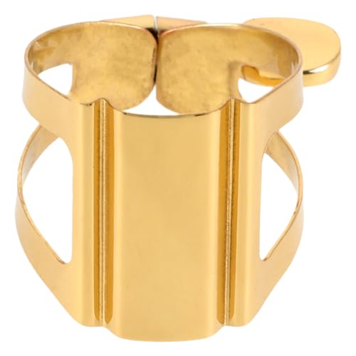 POPETPOP Altsaxophon Ligatur Messing Clip Stabile Blattschraube für Saxophonmundstück Leichtes Zubehör für Blasinstrumente Zuverlässiger Halt für Besseren Klang