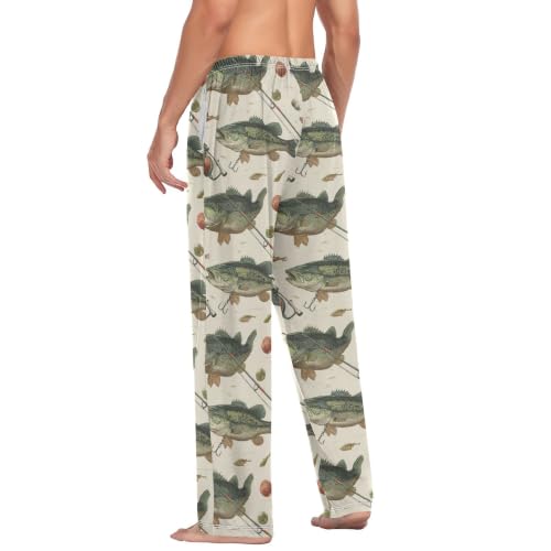 Image of Fisyme Mens Pajama Pants Men's Pajama Bottoms Soft Sleep Lounge Pj Pants