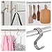 Pafeooui 100 Pcs 2.8“ Heavy Duty S Hooks for Elastic Rope – Rust-Resistant Steel Bungee Cord Hook with Metal S Hooks for Secure Hanging (Indoor & Outdoor Use)