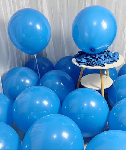 Image of 90 Pack Blue Balloons 18 Inch Blue Latex Big Balloons for Party Decorations and Events