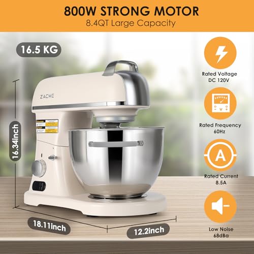 84QT-Commercial-Stand-Mixer-800W-with-NSF-Certified-and-Aluminum-die-casting-Kitchen-Electric-Mixer-Metal-Food-Mixer-with-Stainless-Steel-8L-Bowl-Dough-Hook-Whisk-and-Beater