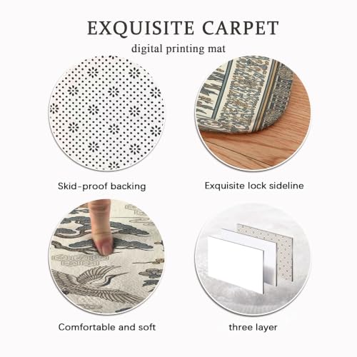 Alfombra de pasillo transitable tradicional beige para evitar resbalones 7