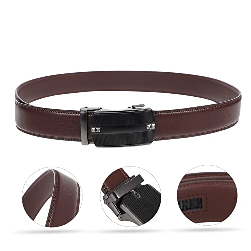 CLISPEED 1pc Men Automatic Buckle Leather Belt for Wear and Stylish Waistband for Gentlemen for Husband Male Friends4