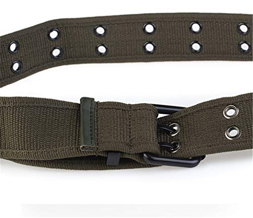 Andongnywell Canvas Web Belt For Women Men Nylon Belt Jeans Double Hole Belt Buckle Waist Band Waist Cinch (Camouflage,One Size) #TOP3