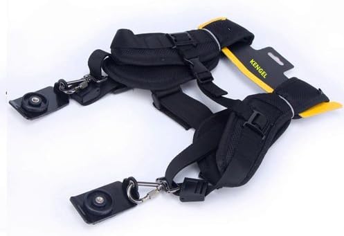KENGEL Double-Shoulder Double-Camera Strap, While The Two Cameras Have a Tripod Base. - Image 2