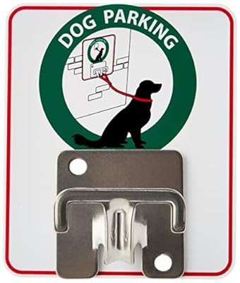 MDC Dog Parking Hook, safely secure your dog to leave your hands free, suitable on most surfaces, easy to fit