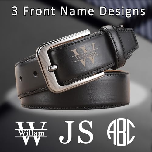 Personalized Belts for Men Custom Black Brown Leather Belt Customized Engraved Name Belt Gifts for Husband Dad4