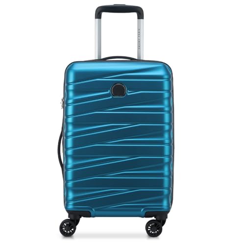 Image of DELSEY PARIS Tiphanie 55 cms Small Cabin Polycarbonate Hardsided 8 Wheels Spinner and Expandable Luggage /Suitcase /Trolley Bag for Travel with TSA Lock- Blue