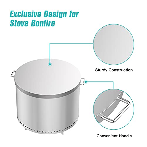 Tiga Fire Pit Lid With Handle For Stove Bonfire, Round Cover For Stove Bonfire, More Stable Outdoor Fire Pits Lid | Cover | Camping Accessories For Stove Bonfire #TOP1