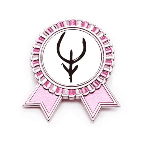 Broche vache du zodiaque chinois en métal rose taille M au design raffiné