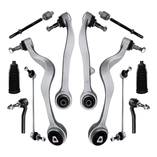 12 PCs Suspension Steering Kit With Front Lower Forward Control Arm Replacement For Bmw E60 04-07 525i 530i 09-10 528i 530i