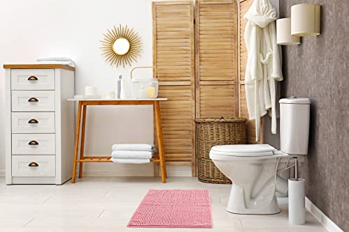 Emma Barclay Noodle Soft Touch Non-Slip Bathroom Rug in Pink - Shower Mat 40x60cm, 40 x 60 cm (Rectangular) - Image 4