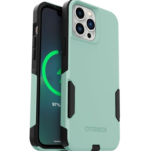 OtterBox iPhone 12 and iPhone 12 Pro (Only) – Commuter Series Case – Thin, Dual-Layer, Pocket-Friendly, Port Cover – Teal/Black