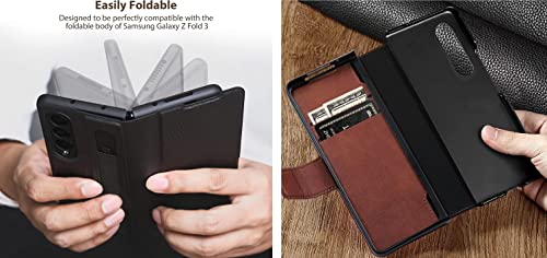 Image of WHITBULL Royal Leather Magnetic Flip case Compatible with Samsung Galaxy Z Fold6 5G / Samsung Galaxy Z Fold 6 5G (Black)