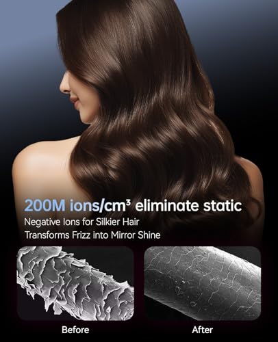 Image of CONFU Hair Dryer with Diffuser, Hair Dryers for Women, Hairdryer with Diffuser Attachment, Blow Dryers for Men, Portable Lightweight Fast Drying Negative Ion Hairdryer for Home