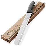 KUTLER Professional 12-Inch Bread Knife and Cake Slicer with Serrated Edge - Ultra-Sharp Stainless Steel Cutlery