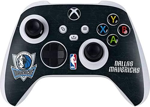 Skinit Decal Gaming Skin Compatible with Xbox Series S Controller - Officially Licensed NBA Dallas Mavericks Black Primary Logo Design
