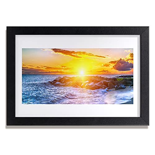 Cadre en MDF avec affiche de mer 30x20 cm pour une finition élégante