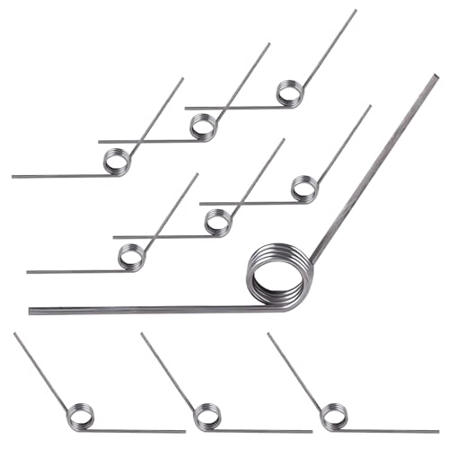 Ctyjia 10 Piezas Muelles de Torsión, Resorte en Forma de V, 0.7 x 3 Vueltas x 120° Resortes de Tijeras de Jardín, Diámetro Exterior 4,5 mm, para Proyectos de Reparación