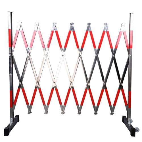 Barrière extensible en acier inoxydable réglable pour sécurité de chantier