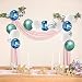 Globos de Cumpleaños Azules Verdes Blancos Plata Globos Helio 30cm Metalizados Confeti...