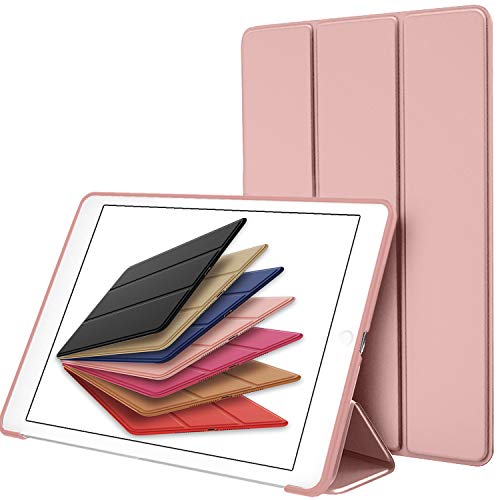 Image of DuraSafe Cases for iPad PRO 9.7 iPad 5th 6th Gen Air 1st 2nd Generation [iPad 5 6 Air 1 2 ] 9.7 Inch A1893 A1822 A1566 Magnetic Dual Angle Stand Cover with Durable Shock Proof Back - Rose Gold