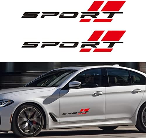 CONGCONG Sports Decal Advanced Automotive Vinyl Decal (2 Pieces)  (Black red)