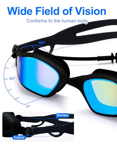Image of Swim Goggles, Super Clear View,Goggles Swimming Adult, Suitable for All Kinds of Swimming Programs
