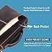 Hunter & Scribe Leather Bible Covers for Men and Women - Top Grain Buffalo Leather - Genuine Leather Bible Cover with Pockets, Zipper, and Bookmark - Bible case - Book cover - Medium Dark Brown