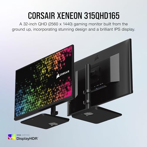 Image of Corsair XENEON 315QHD165 32-Inch QHD IPS Gaming Monitor - 2560 x 1440, 165Hz, 1ms, NVIDIA G-SYNC Compatible, AMD FreeSync Premium, HDR-Ready, DisplayPort 1.4, HDMI 2.0, USB 3.0 - Black