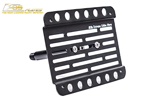 For 2017-Present Porsche 718 Cayman Models With Pdc Models | Eos Plate Version 1 Front Bumper Tow Hook License Plate Relocator Mount Bracket W/ Lowering Bracket Tow-451-L (Mid Size) #TOP2