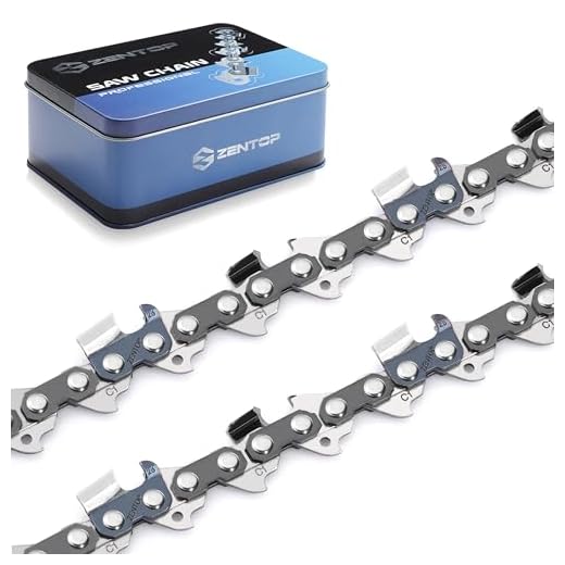 ZENTOP 20-Inch 2 Pack Chainsaw Chain - 3/8" Pitch .050" Gauge 72 Drive Links Wood Cutting Saw Chain for Chainsaw Parts fits Craftsman, Echo, Homelite, Poulan, Remington
