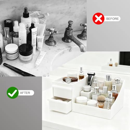 Image of Cologne Organizer for Men,Cologne Stand,Perfume Stand Holder,Cologne Shelf,Dresser Organizers,Organizador de Perfumes,Perfume Stand Organizer for Bedroom,White