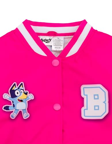 Bluey Girls Varsity Bomber Jacket Toddler to Big Kid Sizes (2T - 10-12)3