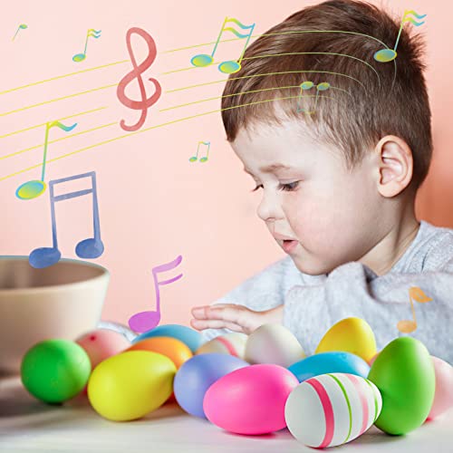 Looikoos Wooden Egg Shakers Maracas Percussion Musical For Party Favors Easter Basket Stuffers For Babies Shaker Eggs For Toddlers(12Pcs) #TOP3