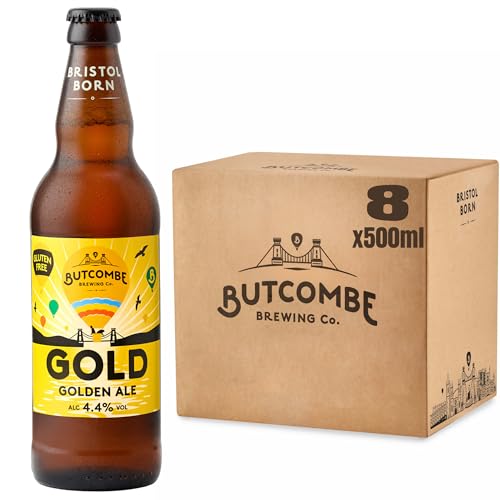 Butcombe Brewery Gold Gluten Free Golden Ale Beer Bottles Vegan Friendly Part Bitter Part Sweet 100% Refreshing 8 x 500ml packaging may vary