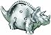 Lillian Rose Pewter Bank, Dinosaur, 7"