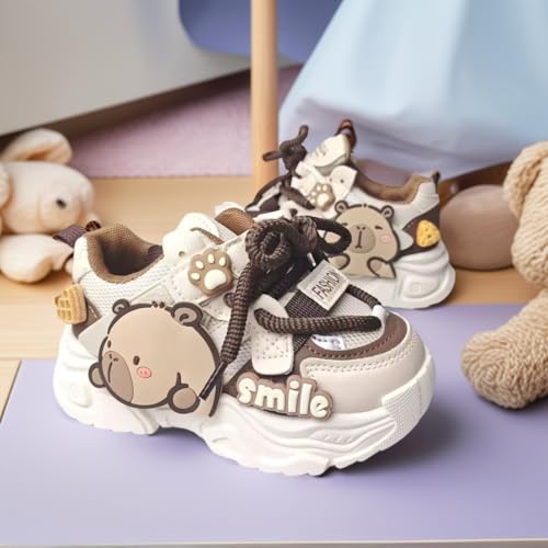 Kids Cute Chunky Sneakers, Y2K Cartoon Capybara Shoes Kawaii Smile Patch Boys Girls Casual Sports Soft Sole Anti Slip2