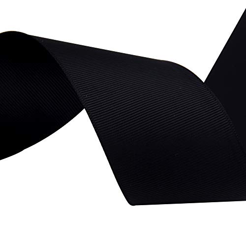 Vatin 2 Inches Solid Black Grosgrain Ribbon Spool -25 Yards, Great For Sewing, Gift Wrapping, Hair Bows, Flower Arranging, Home Decorating #TOP5