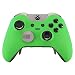 eXtremeRate Soft Touch Grip Green Front Housing Shell Faceplate for Xbox One Elite Controller with Thumbstick Accent Rings