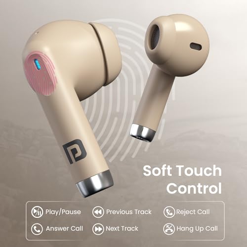 Portronics Twins S18 Pro Beige Earbuds - Image 3