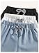 GORGLITTER Boy's Bandana Drippy Shorts 3 Piece Drawsring Waist Gym Cool Summer Shorts Blue Black White 9Y