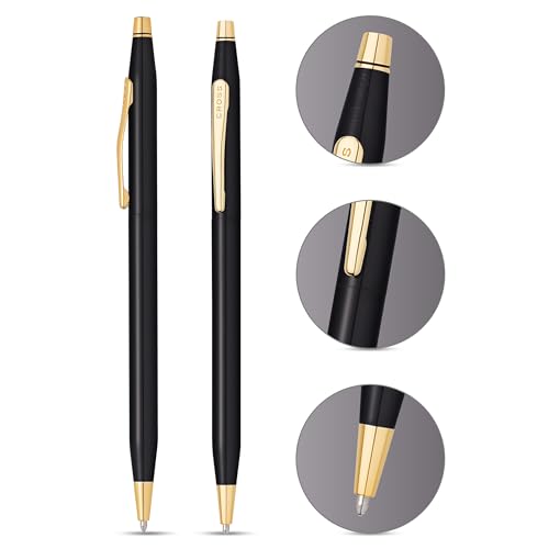 Image of Cross Classic Century Refillable Ballpoint Pen (Black PVD and Gold, Ballpoint)