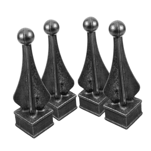 IMIKEYA 4piezas Remates Hierro Decorativos Postes Privacidad Seguridad Jardín Patio